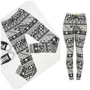 New ITZON Buttery Soft High Waist Tribal Print Leggings